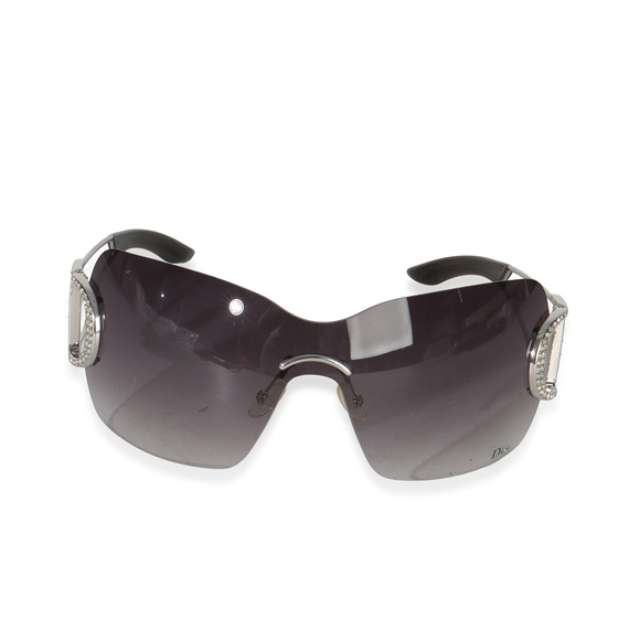 Christian Dior Accessories - Christian Dior Diorly Crystal Logo Rimless Oversize Shield Sunglasses
